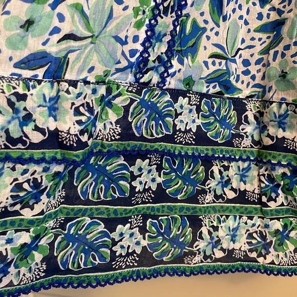 NWT Poupette St. Barth Blue Carine Smocked Mini Dress Size Small - Picture 8 of 8